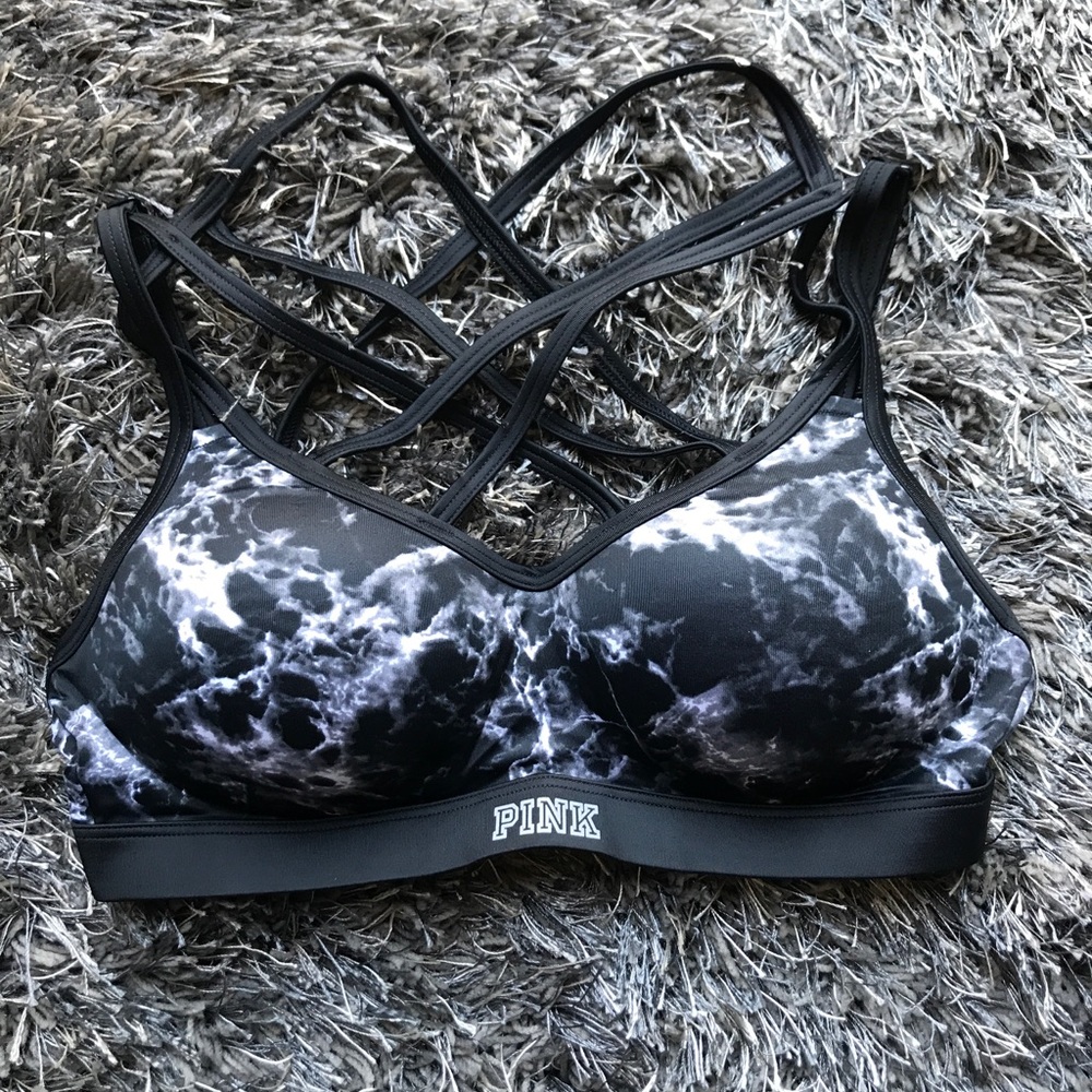 VS Pink Ultimate Cage Front Push Up Sports Bra